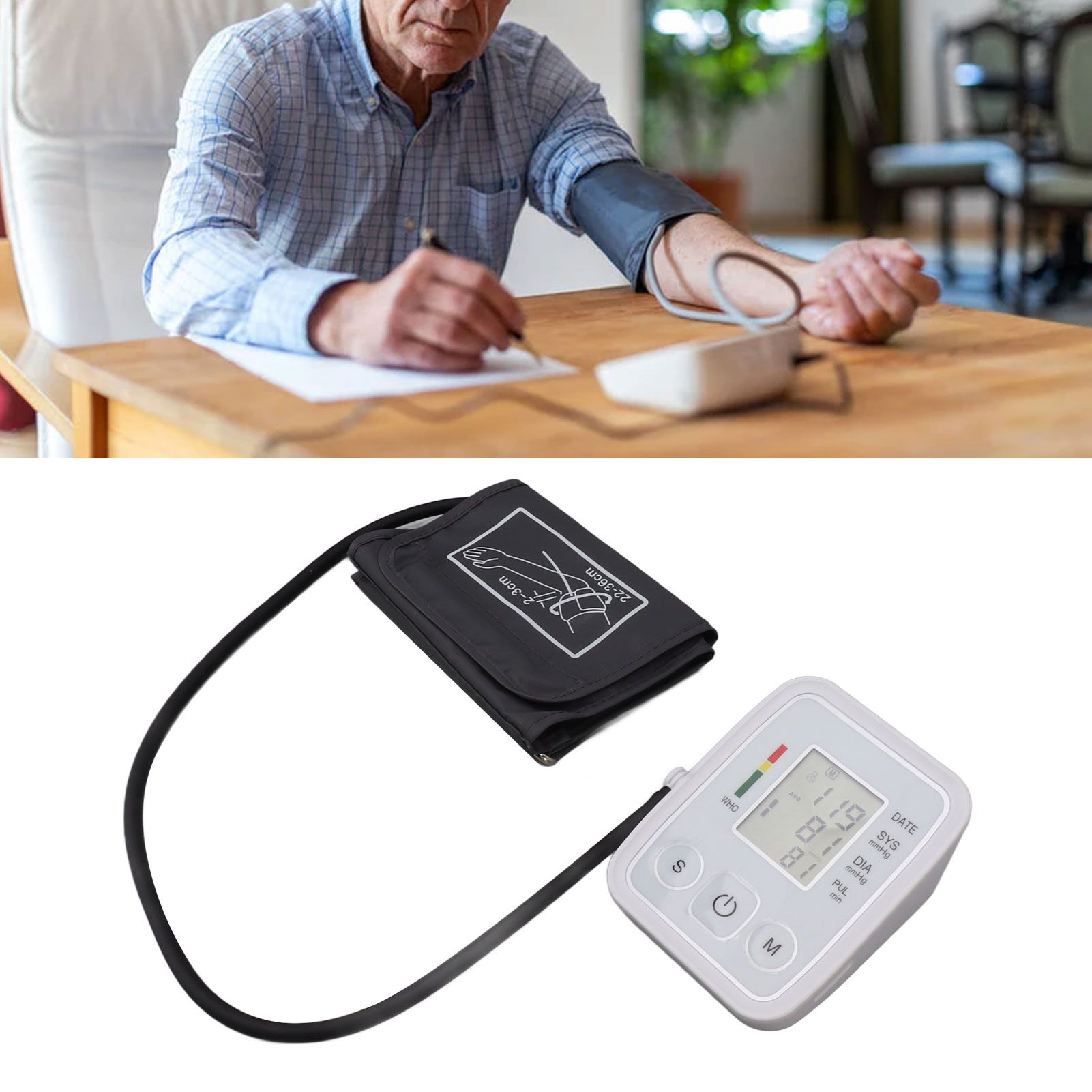 Upper Arm Blood Pressure Monitor with Wide Range Cuff Blood Pressure Machine with Large Digital Display English Voice Broadcast - Image 12