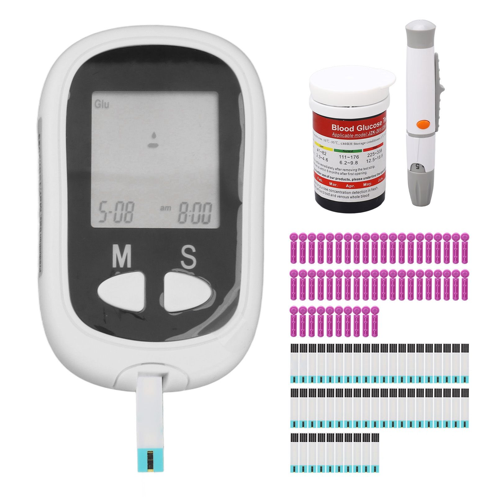 Accurate Blood Glucose Meter Kit with 50Pcs Test Strips Lancets Lancing Device Diabetes Monitor Kit for Home Use - Image 3