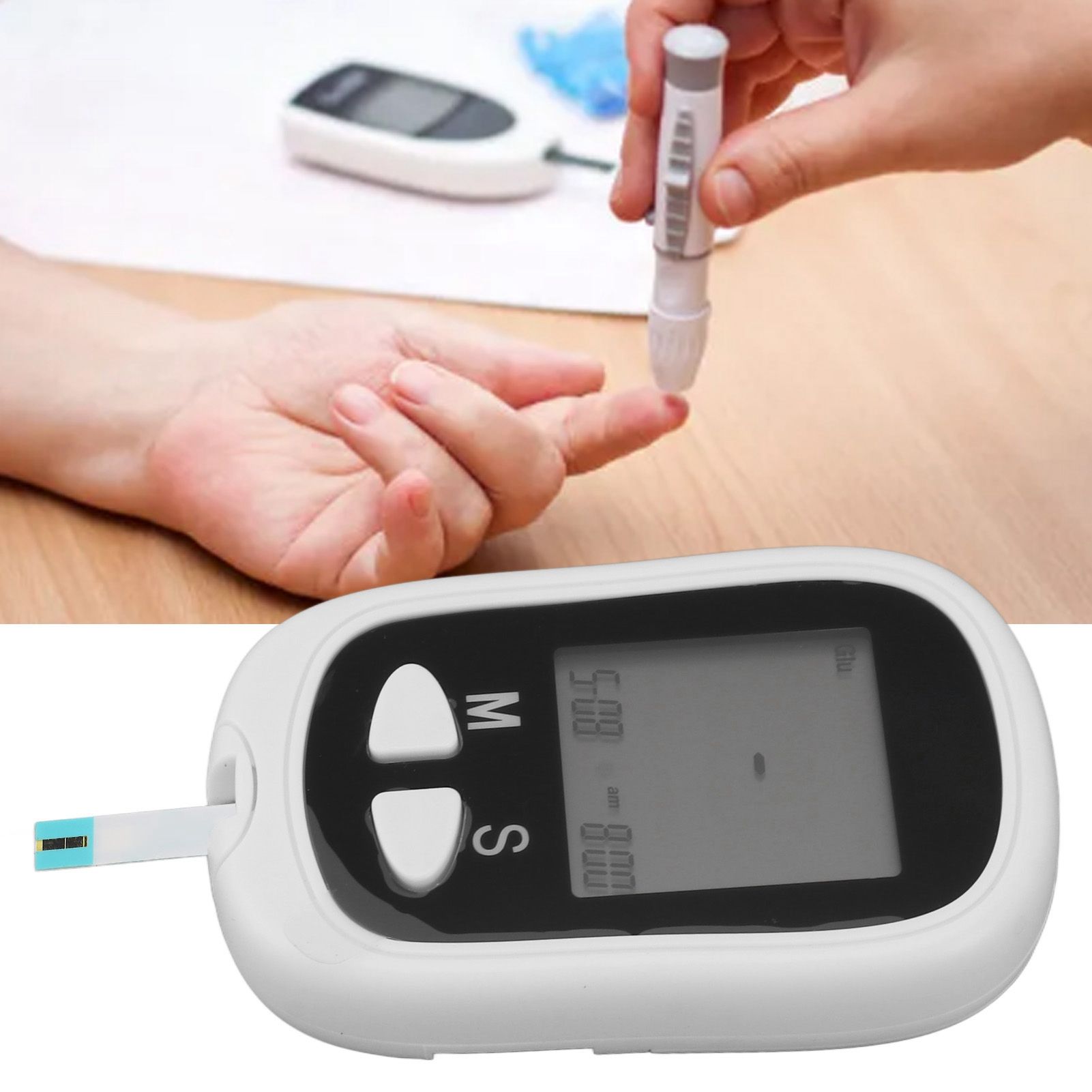 Accurate Blood Glucose Meter Kit with 50Pcs Test Strips Lancets Lancing Device Diabetes Monitor Kit for Home Use - Image 12