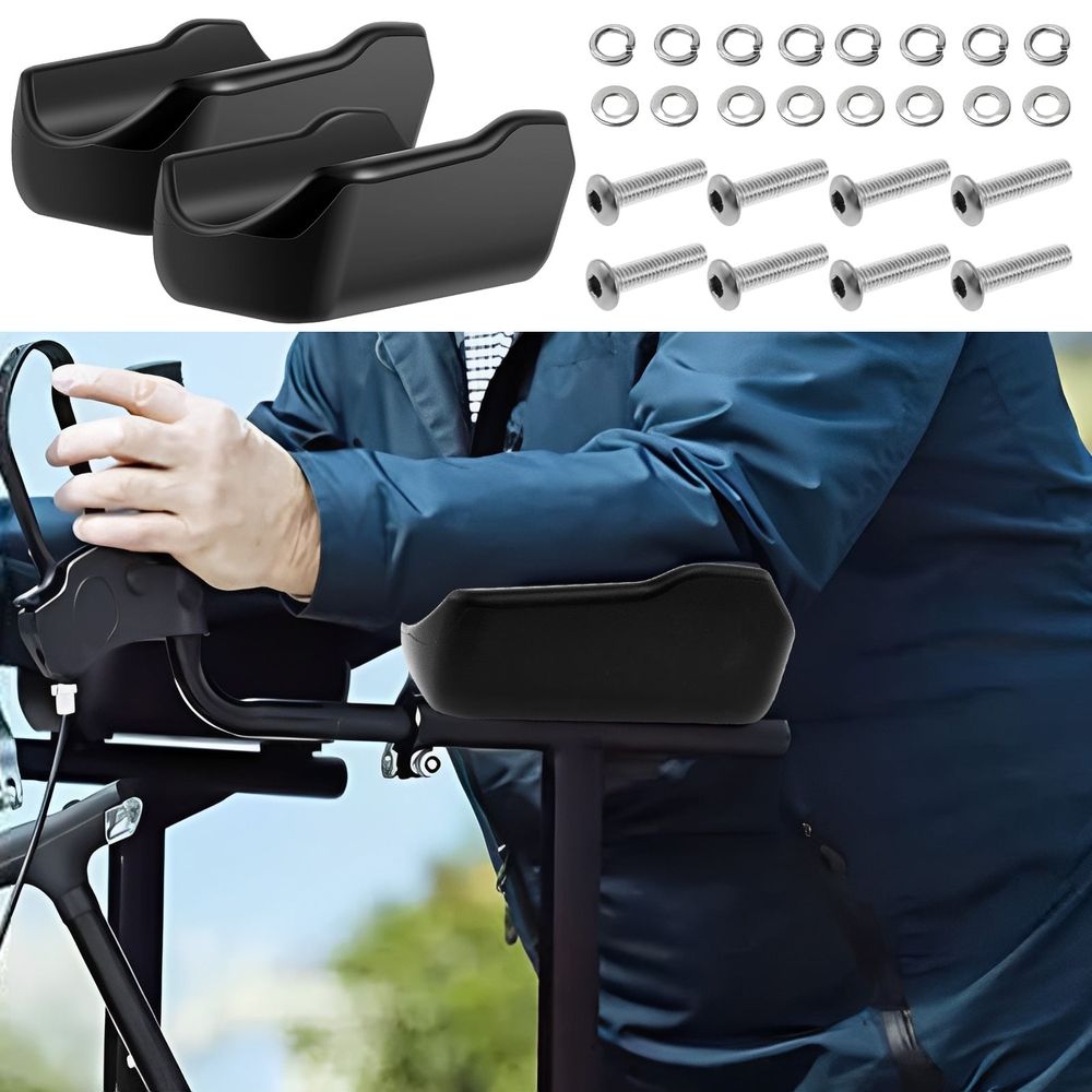 2PCS Walker Handle Cushion Soft Stand Up Rollator Arm Rest Attachment, Armrest Support Walker Elbow Comfortable Cover