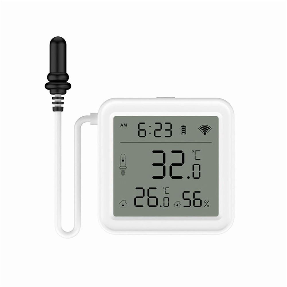 Smart Home WiFi Temperature & Humidity Sensor with 1M External Probe App V y5396
