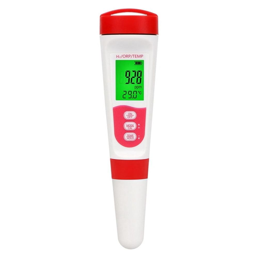 Hydrogen Water Quality Tester H2 Monitor, TEMP & ORP Meter 0-2400PPb for Drinking Water, Aquariums, Spa