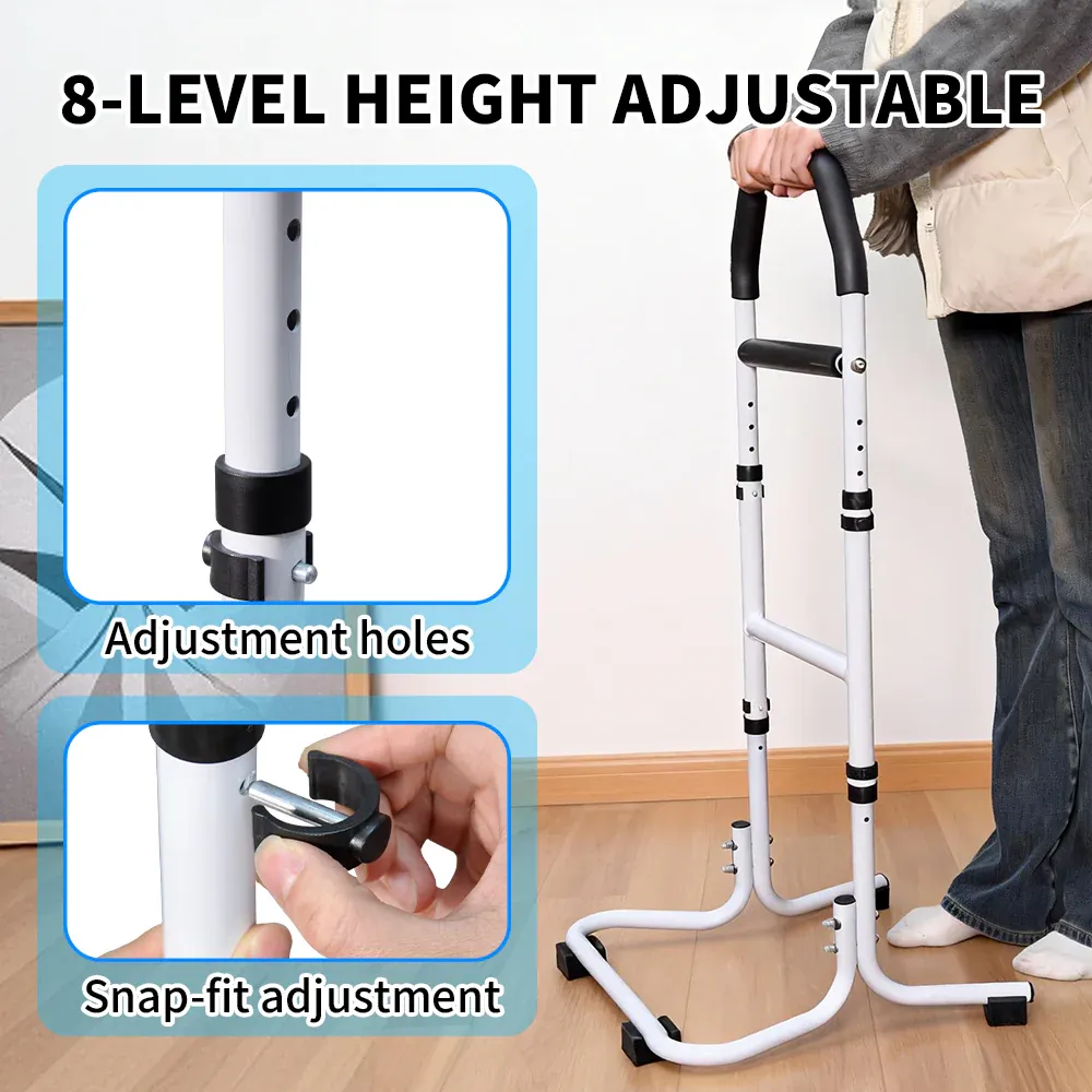 Mobility Standing Aid Aluminium Alloy Handrail Adjustable Height with Non-Slip Base for Seniors and Pregnant Women Couch Assistance Bearing Capacity 100kg - Image 3