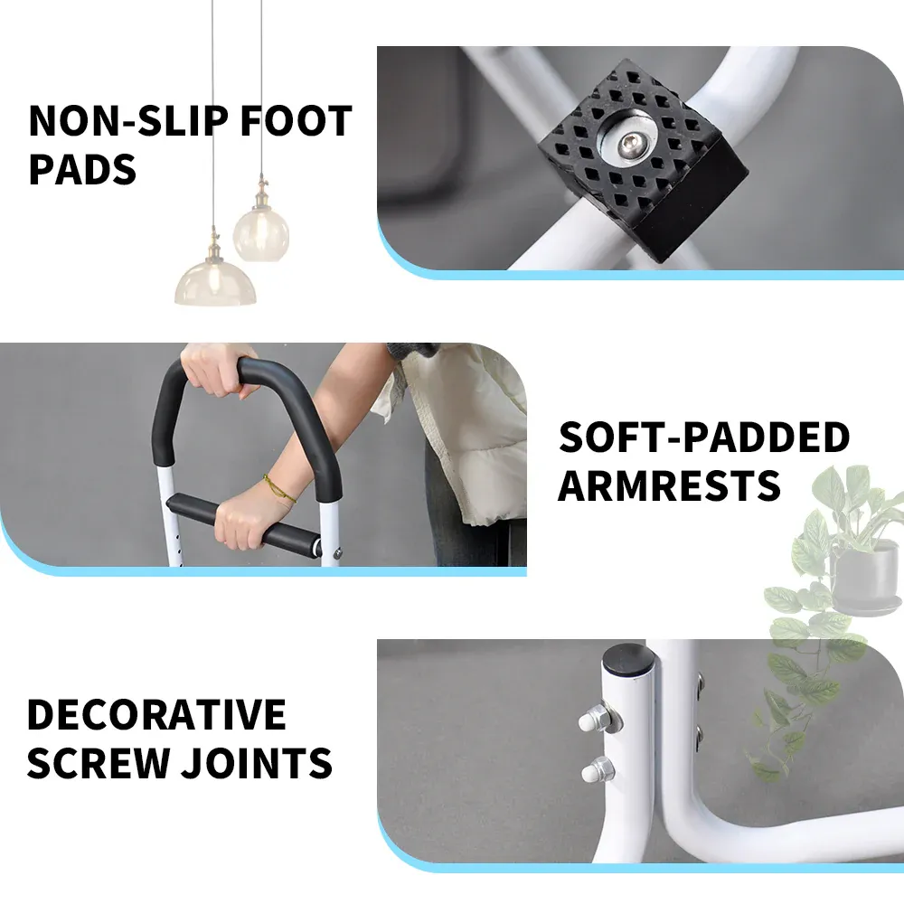 Mobility Standing Aid Aluminium Alloy Handrail Adjustable Height with Non-Slip Base for Seniors and Pregnant Women Couch Assistance Bearing Capacity 100kg - Image 5