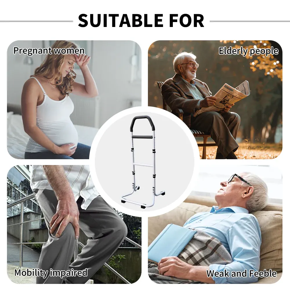 Mobility Standing Aid Aluminium Alloy Handrail Adjustable Height with Non-Slip Base for Seniors and Pregnant Women Couch Assistance Bearing Capacity 100kg - Image 9